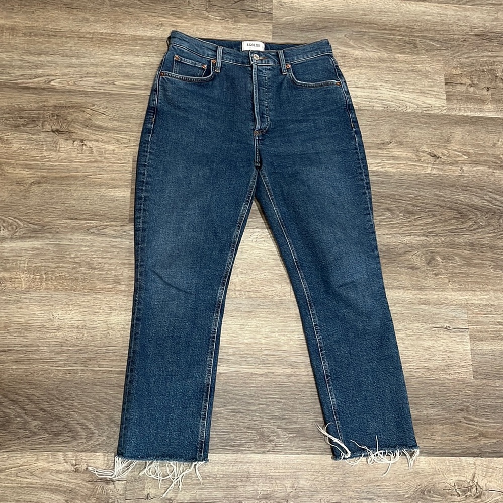 Agolde Dark Blue Ankle & Cropped Jeans
